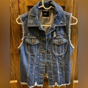 Small petite denim vest